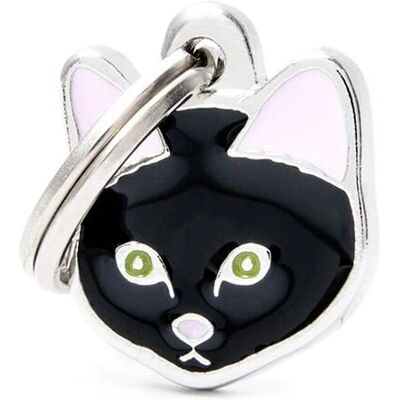MyFamily MF36NBLACK Personalisierte Haustiermarke - Europäische schwarze Katze MyFamily MF36NBLACK Personalisierte Haustiermarke - Europäische schwarze Katze