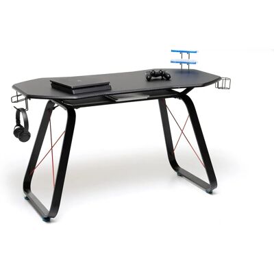 SAL MAR Scrivania Gaming - Acciaio & Vetro, 145x65x89 cm SAL MAR Scrivania Gaming - Acciaio & Vetro, 145x65x89 cm