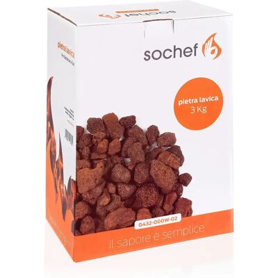 Sochef - Kit Pietra Lavica 3kg per Barbecue a Gas - Distribuzione Calore Naturale Sochef - Kit Pietra Lavica 3kg per Barbecue a Gas - Distribuzione Calore Naturale