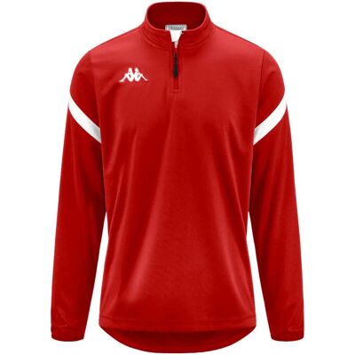 Kappa 4FOOTBALL DOLVOLE Vermelho-Branco Suéter Fino - Futebol Kappa 4FOOTBALL DOLVOLE Vermelho-Branco Suéter Fino - Futebol