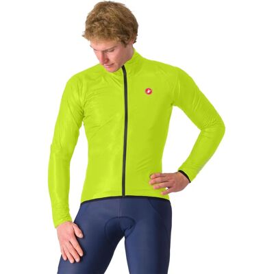 Castelli Squall Shell Jakke - AW24 - Elektrisk Lime / Svart / XL Castelli Squall Shell Jakke - AW24 - Elektrisk Lime / Svart / XL