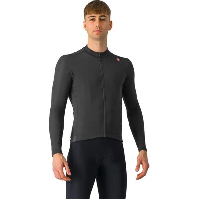 Jersey térmico Castelli Espresso - AW24 - Preto claro / Grande Jersey térmico Castelli Espresso - AW24 - Preto claro / Grande