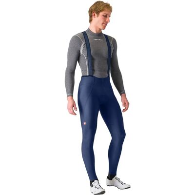 Castelli AW24 Calças com Tirantes - Azul Belga - Quente e Confortável Castelli AW24 Calças com Tirantes - Azul Belga - Quente e Confortável