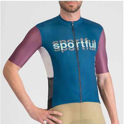 Maglietta da ciclismo Sportful Supergiara Logo - Blu Maglietta da ciclismo Sportful Supergiara Logo - Blu