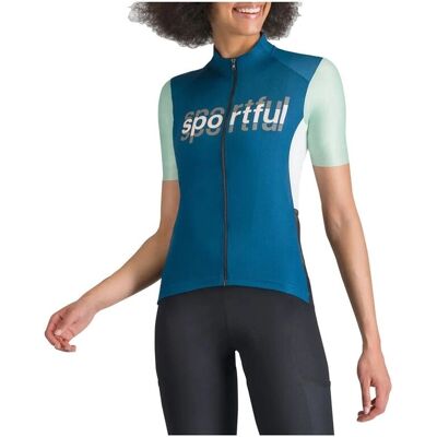 Maillot Sportful Supergiara Logo bleu - Publicité Maillot Sportful Supergiara Logo bleu - Publicité