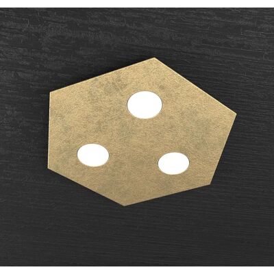 TOP-LIGHT Lampada a Soffitto Moderna Esagonale - 3 Led - Finitura Oro TOP-LIGHT Lampada a Soffitto Moderna Esagonale - 3 Led - Finitura Oro