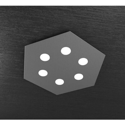 TOP-LIGHT Lampada a Soffitto Esagonale - Luce Diffusa, 6 LED, Italia TOP-LIGHT Lampada a Soffitto Esagonale - Luce Diffusa, 6 LED, Italia