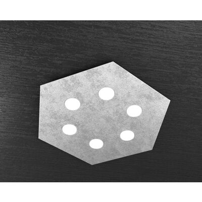 TOP-LIGHT Plafoniera Esagonale - Foglia Argento - Lampada Parete & Soffitto TOP-LIGHT Plafoniera Esagonale - Foglia Argento - Lampada Parete & Soffitto