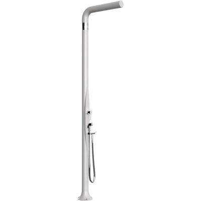 Doccia da piscina esterna Arkema Design T245 con doccetta e miscelatore - Bianco Doccia da piscina esterna Arkema Design T245 con doccetta e miscelatore - Bianco