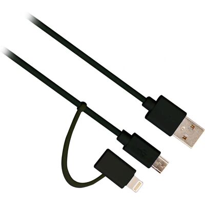 Cavo USB Ewent EW9909 - Micro-USB B/Lightning - 1m - Nero Cavo USB Ewent EW9909 - Micro-USB B/Lightning - 1m - Nero