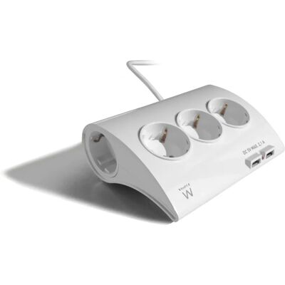 Ewent EW3935 Prodlužovačka - 5 zásuvek, 2 USB, Vnitřní, Bílá Ewent EW3935 Prodlužovačka - 5 zásuvek, 2 USB, Vnitřní, Bílá