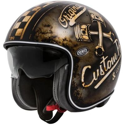 Casco Premier BTR 8BM - Vintage, Leggero, Conformità CE Casco Premier BTR 8BM - Vintage, Leggero, Conformità CE