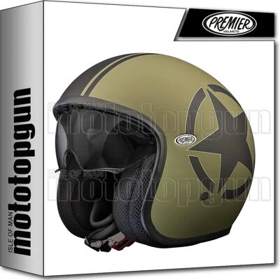 Premier Vintage Star Helm - Dunkelgrün/Schwarz XS - ECE 22-05 Premier Vintage Star Helm - Dunkelgrün/Schwarz XS - ECE 22-05