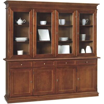 Milani Home Modello 205x42x205 - Credenza con Vetrina in Legno Milani Home Modello 205x42x205 - Credenza con Vetrina in Legno