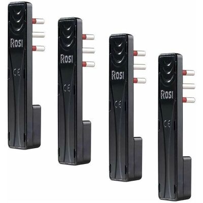 ROSI - Set 4 Spine Emilia Flat, Nero, 10A - electrical plug ROSI - Set 4 Spine Emilia Flat, Nero, 10A - electrical plug