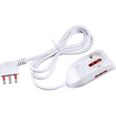 Rosi Multiprise - 16A, 1,5M, Interrupteur, Blanc - Power Strip Rosi Multiprise - 16A, 1,5M, Interrupteur, Blanc - Power Strip
