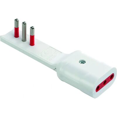 ROSI - Adaptateur ultra-plat avec prise et fiche à 90° - 10A ROSI - Adaptateur ultra-plat avec prise et fiche à 90° - 10A