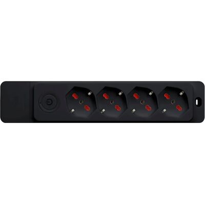 ROSI - RS8412N - 4 Anschlüsse - Schalter - Steckdosenleiste ROSI - RS8412N - 4 Anschlüsse - Schalter - Steckdosenleiste