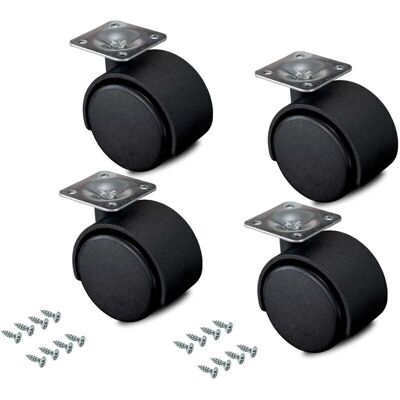 KIPPEN 1614K1 - Ensemble de 4 roues pivotantes de 40mm - Publicité KIPPEN 1614K1 - Ensemble de 4 roues pivotantes de 40mm - Publicité