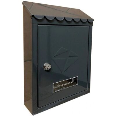 KIPPEN 10005BN Steel Mailbox - Iron Model - Black - 300x210x70mm KIPPEN 10005BN Steel Mailbox - Iron Model - Black - 300x210x70mm
