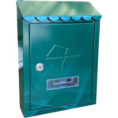 Zielona stalowa skrzynka pocztowa KIPPEN 10005BG - Mailbox Zielona stalowa skrzynka pocztowa KIPPEN 10005BG - Mailbox