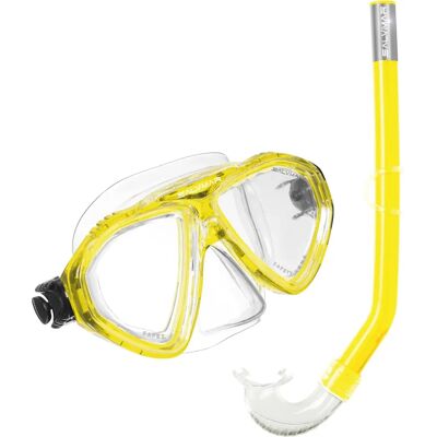 Salvimar Snorkelsett Francy Pro Mid - Transparent, Gul - Snorkelsett Salvimar Snorkelsett Francy Pro Mid - Transparent, Gul - Snorkelsett