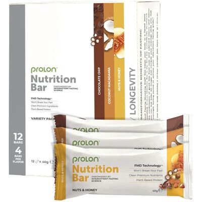 L-Nutra Italia S.r.l. ProLon Nutrition Bar - Kit de Barres pour Jeûne Intermittent Divers Goûts - Publicité L-Nutra Italia S.r.l. ProLon Nutrition Bar - Kit de Barres pour Jeûne Intermittent Divers Goûts - Publicité