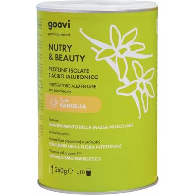 Integratore di Proteine Vaniglia Goovi - Proteina del siero e Acido ialuronico - 260g Integratore di Proteine Vaniglia Goovi - Proteina del siero e Acido ialuronico - 260g