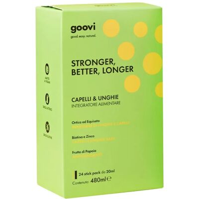 Goovi Biotina Zinco Silicio Supporto Capelli e Unghie - 24 Stick Packs Goovi Biotina Zinco Silicio Supporto Capelli e Unghie - 24 Stick Packs