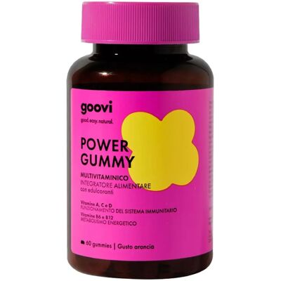 Goovi Power Gummy Multivitaminico - Supporto immunitario, Energia - 60 Gummies Goovi Power Gummy Multivitaminico - Supporto immunitario, Energia - 60 Gummies
