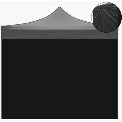 Copertura laterale Divina Home per gazebo 3x3m - Nero, Impermeabile e UV resistente Copertura laterale Divina Home per gazebo 3x3m - Nero, Impermeabile e UV resistente