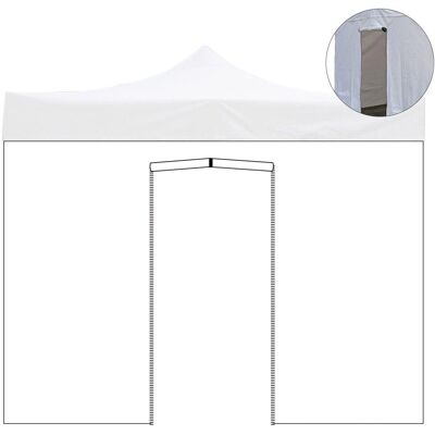 Divina Garden - Cubierta lateral impermeable Oxford 600D para gazebo plegable 2x2m con puerta enrollable Divina Garden - Cubierta lateral impermeable Oxford 600D para gazebo plegable 2x2m con puerta enrollable