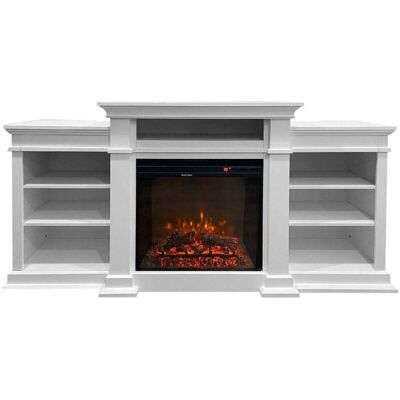 Camino elettrico Divina Fire Biden - Legno rustico - Riscalda 30m² Camino elettrico Divina Fire Biden - Legno rustico - Riscalda 30m²