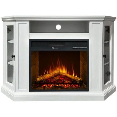 Divina Fire Madison Eckkamin - Weiß - Heizt bis 30 m² Divina Fire Madison Eckkamin - Weiß - Heizt bis 30 m²
