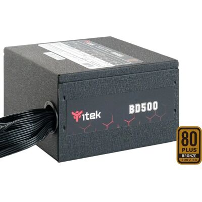 Zasilacz Itek BD500 - 500W, Brąz, aktywne PFC Zasilacz Itek BD500 - 500W, Brąz, aktywne PFC