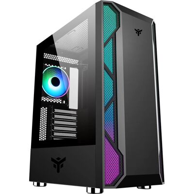 Boîtier PC Gaming Itek Vertibra X210 - Verre trempé, Ventilateur ARGB - Publicité Boîtier PC Gaming Itek Vertibra X210 - Verre trempé, Ventilateur ARGB - Publicité