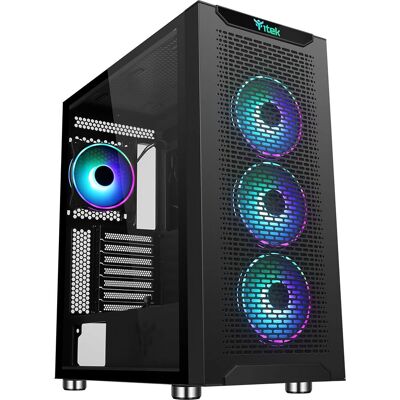 Caja para PC Itek Majes 40 Torre Completa con Ventiladores ARGB Caja para PC Itek Majes 40 Torre Completa con Ventiladores ARGB