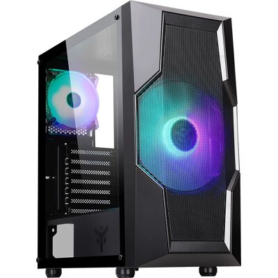 Itek OXYGEN Micro ATX PC-Gehäuse - Schwarz - Gaming Tower Itek OXYGEN Micro ATX PC-Gehäuse - Schwarz - Gaming Tower