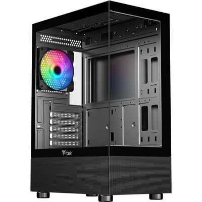 Itek Showbui 33B Tower Gehäuse - PC Gehäuse, Schwarz, ATX, Micro ATX, Unterstützt 7 Erweiterungsslots Itek Showbui 33B Tower Gehäuse - PC Gehäuse, Schwarz, ATX, Micro ATX, Unterstützt 7 Erweiterungsslots