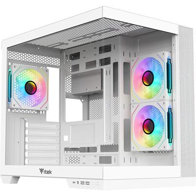 Obudowa Itek Dark Cave DS - Biała, ATX, Micro ATX, Mini-ITX Obudowa Itek Dark Cave DS - Biała, ATX, Micro ATX, Mini-ITX