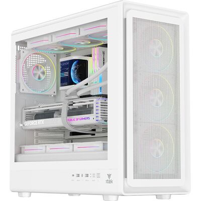 Itek Meshcore 36W Gaming Tower - Weiß - Ohne Netzteil Itek Meshcore 36W Gaming Tower - Weiß - Ohne Netzteil