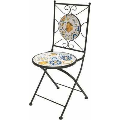 Sedia Pieghevole in Ferro e Cemento Galileo - Arredo da Esterno Sedia Pieghevole in Ferro e Cemento Galileo - Arredo da Esterno