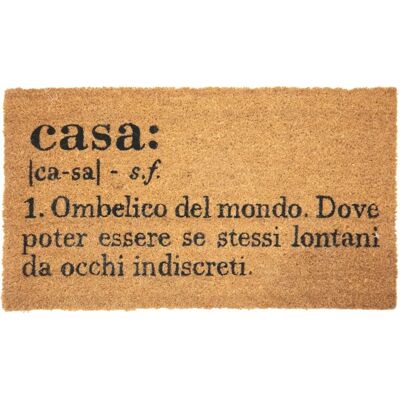 Tappetino porta - 70x40 cm Marrone con scritte Tappetino porta - 70x40 cm Marrone con scritte