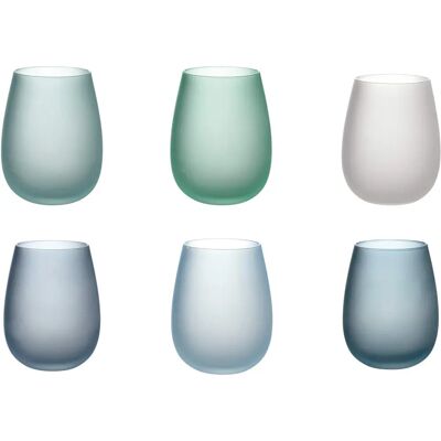 Villa d'Este Blå Vatten- och Dryckesglas - Frostad 500ml Villa d'Este Blå Vatten- och Dryckesglas - Frostad 500ml