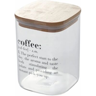Victionary - Barattolo di caffè in vetro con coperchio in bambù - 1L - Contenitore cucina Victionary - Barattolo di caffè in vetro con coperchio in bambù - 1L - Contenitore cucina