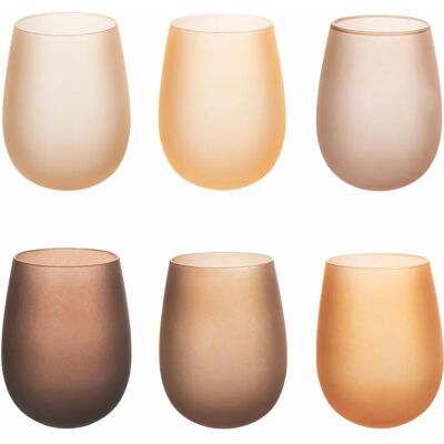 VILLA D'ESTE Happy Hour Chocolate Gläser-Set - 6 Stück, 500ml, Braun VILLA D'ESTE Happy Hour Chocolate Gläser-Set - 6 Stück, 500ml, Braun
