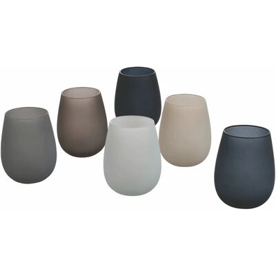 VILLA D'ESTE Happy Hour Stones Glazen-Set - Grijs, 500ml VILLA D'ESTE Happy Hour Stones Glazen-Set - Grijs, 500ml