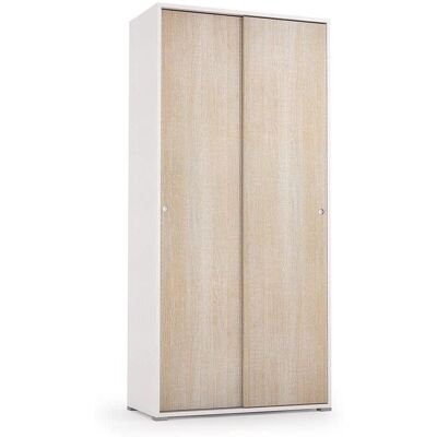 Kiamami Valentina - Armoire multiusos avec 4 étagères réglables et double porte coulissante - Mobilier - Publicité Kiamami Valentina - Armoire multiusos avec 4 étagères réglables et double porte coulissante - Mobilier - Publicité