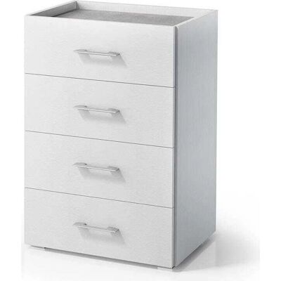 Cajonera Multiusos Blanco con Efecto Cemento - 60x87x41 cm Cajonera Multiusos Blanco con Efecto Cemento - 60x87x41 cm