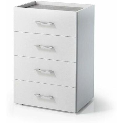 Kiamami Valentina Mueble de Baño Blanco Efecto Madera con 4 Cajones Kiamami Valentina Mueble de Baño Blanco Efecto Madera con 4 Cajones